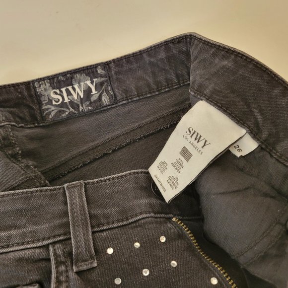 SIWY Black Jeans with Crystal Embellished Front - Picture 3 of 5